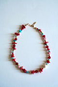Flor de Ixora Beaded Necklace