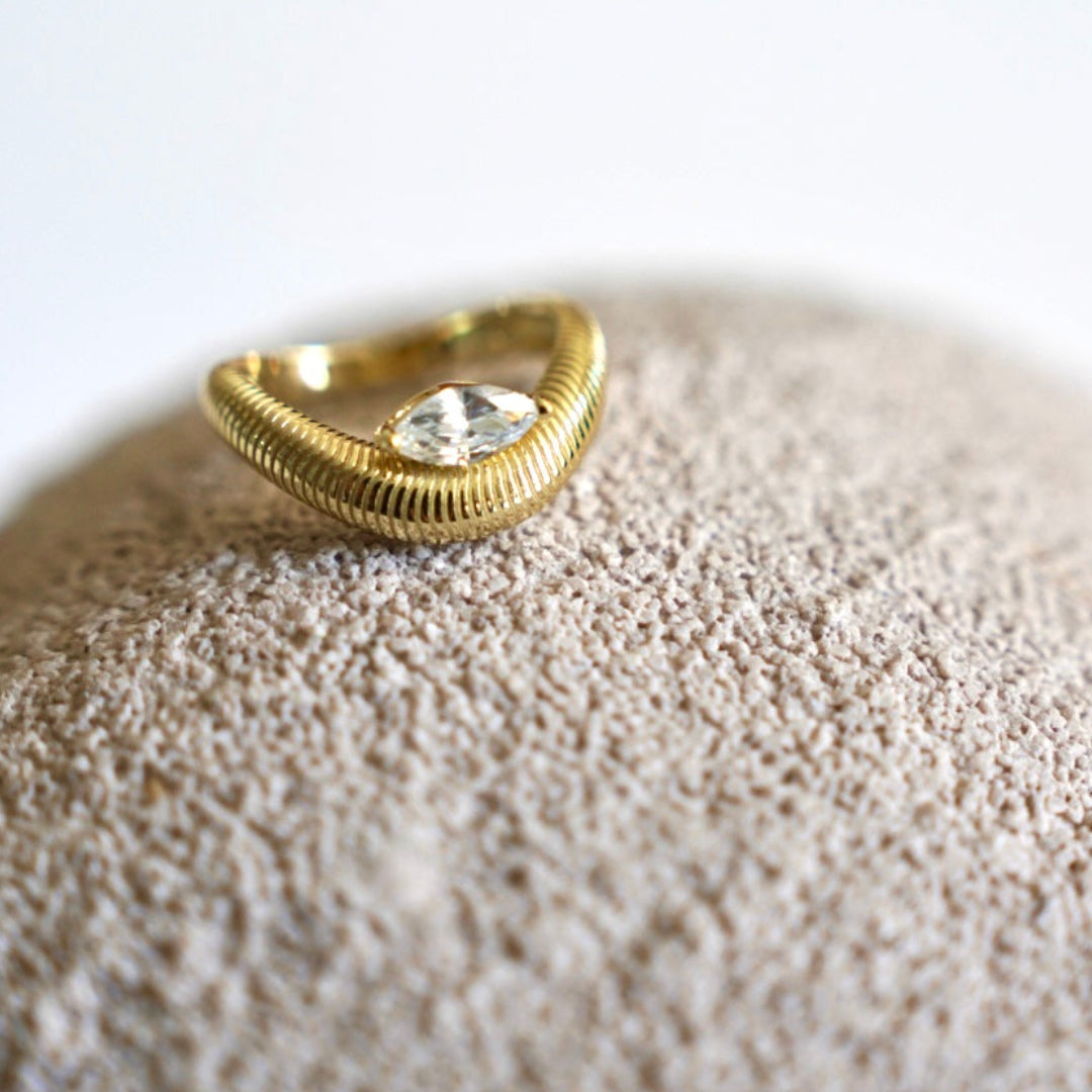 Katia Sculpted Marquise Ring