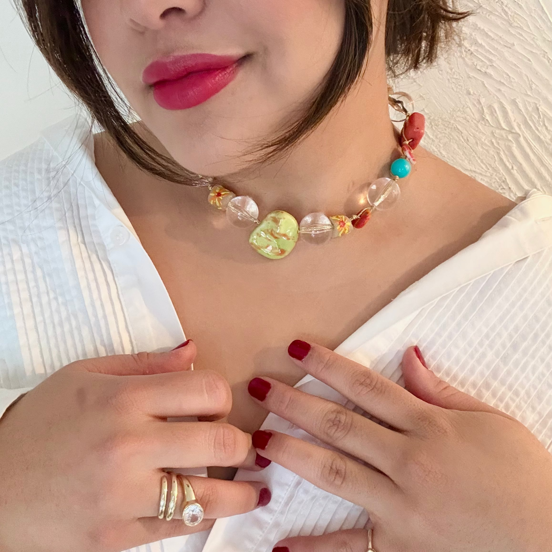 Clavellina Handmade Statement Necklace